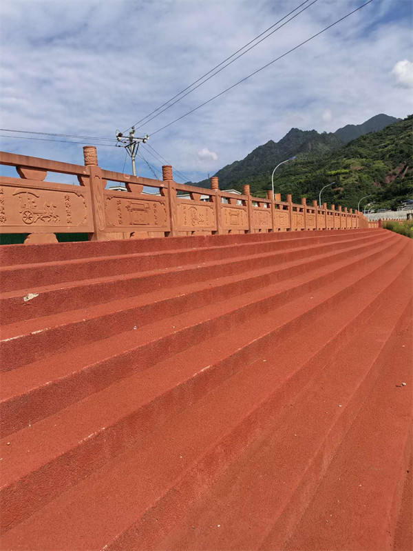 四川紅砂石欄杆雕塑工程