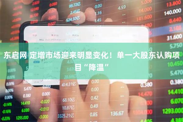 东启网 定增市场迎来明显变化！单一大股东认购项目“降温”